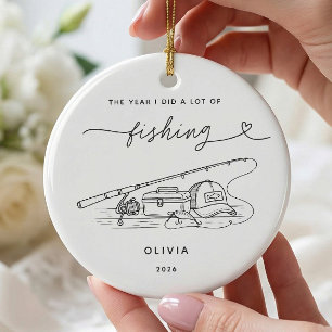 Personalized Fishing Christmas Ornament