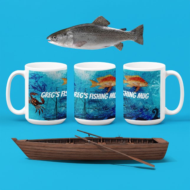 Personalized Fishing Coffee Mug (Creator Uploaded)