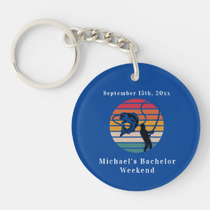 Personalized Fishing Fish Bachelor Weekend Keychain