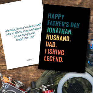 Personalized Fishing Legend Father's Day Holiday Card