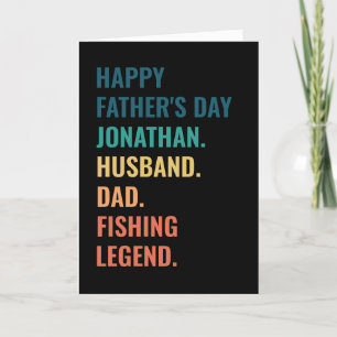 Personalized Fishing Legend Husband Father's Day Holiday Card