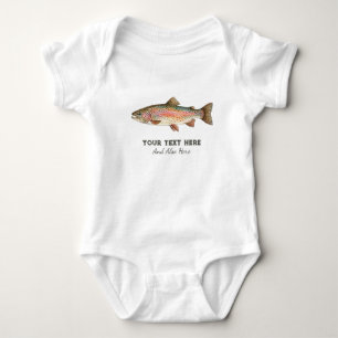 Personalized Fishing Lover – Trout Fishing Design Baby Bodysuit