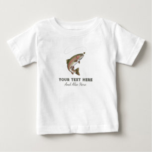 Personalized Fishing Lover – Trout Fishing Design Baby T-Shirt