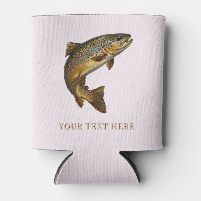 Personalized Fishing Lover  – Trout Fishing Design Can Cooler (Front)