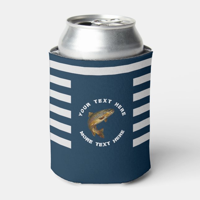 Personalized Fishing Lover – Trout Fishing Design Can Cooler (Can Front)