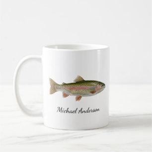 Personalized Fishing Lover – Trout Fishing Design Coffee Mug