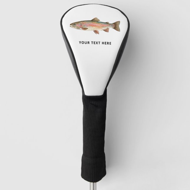Personalized Fishing Lover  – Trout Fishing Design Golf Head Cover (Front)