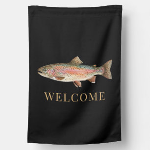 Personalized Fishing Lover – Trout Fishing Design House Flag