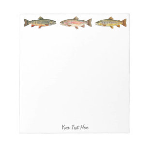 Personalized Fishing Lover – Trout Fishing Design Notepad