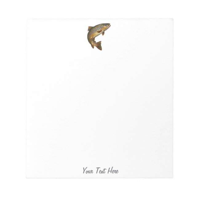 Personalized Fishing Lover  – Trout Fishing Design Notepad (Front)