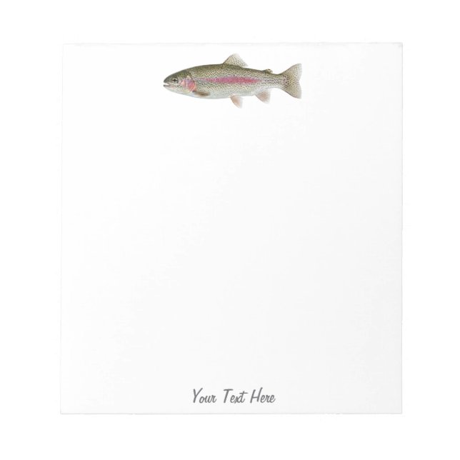 Personalized Fishing Lover  – Trout Fishing Design Notepad (Front)