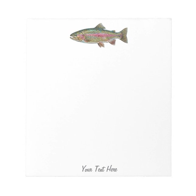 Personalized Fishing Lover  – Trout Fishing Design Notepad (Front)