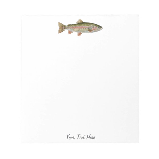 Personalized Fishing Lover  – Trout Fishing Design Notepad (Front)