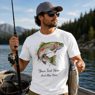 Personalized Fishing Lover – Trout Fishing Design T-Shirt