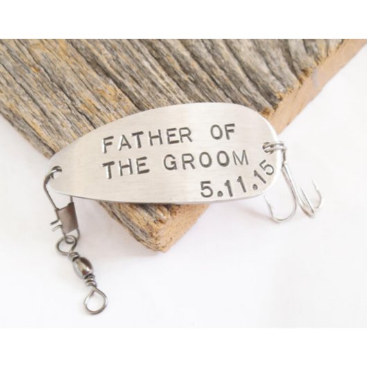 Personalized Fishing Lure "Father of The Groom" (Front)