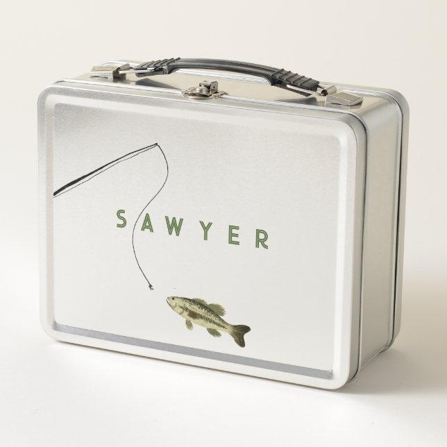Personalized Fishing Metal Lunch Box (Front)