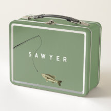 Personalized Fishing Metal Lunchbox