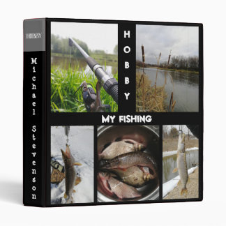 Personalized fishing photo album . 3 ring binder