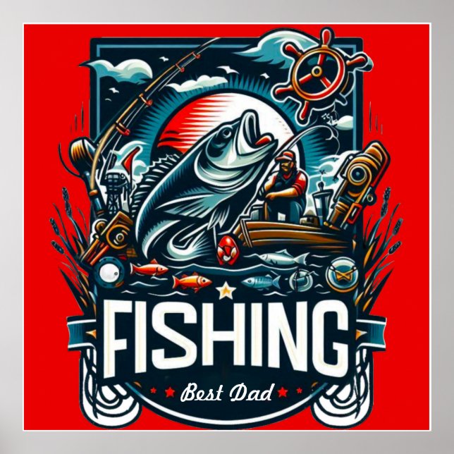 Personalized fishing t shirt  poster (Front)