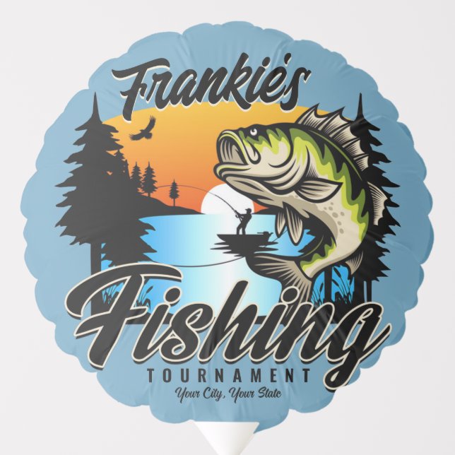 Personalized Fishing Tournament Fish Angler Trout  Balloon (Front)