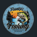 Personalized Fishing Tournament Fish Angler Trout  Dart Board<br><div class="desc">Personalized Fishing Tournament Trout Fish Angler with Beautiful Wilderness Lake,  Trees and Sunset  Design - Customize with your Name and Custom Text!</div>