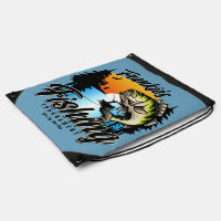 Personalized Fishing Tournament Fish Angler Trout Drawstring Bag