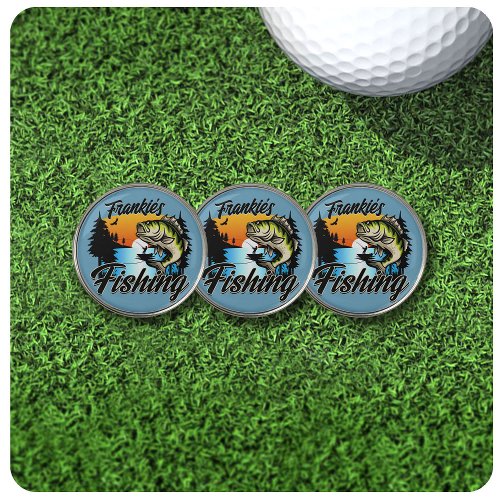 Personalized Fishing Tournament Fish Angler Trout  Golf Ball Marker