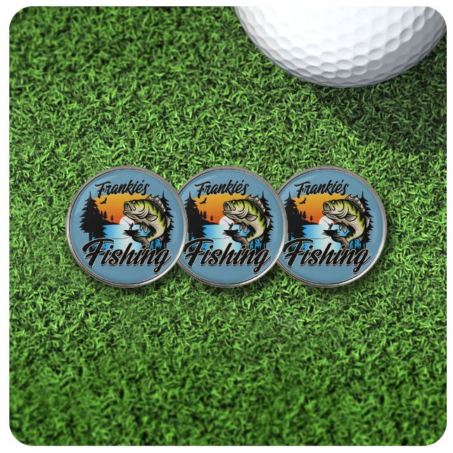 Personalized Fishing Tournament Fish Angler Trout  Golf Ball Marker (Creator Uploaded)