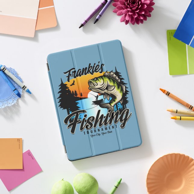 Personalized Fishing Tournament Fish Angler Trout  iPad Pro Cover (Desk)