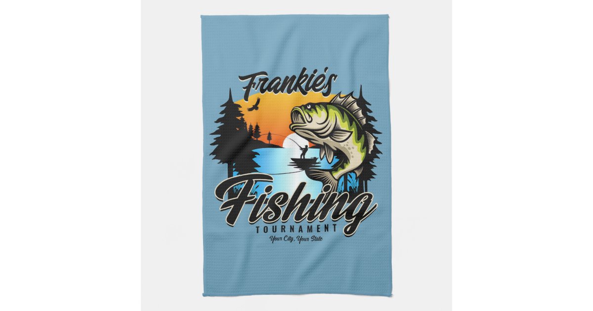 Personalized Fishing Tournament Fish Angler Trout Golf Towel