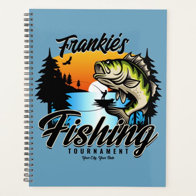 Personalized Fishing Tournament Fish Angler Trout  Planner (Front)