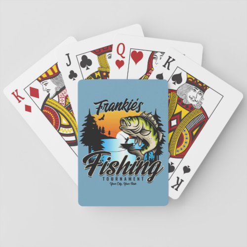 Personalized Fishing Tournament Fish Angler Trout Playing Cards