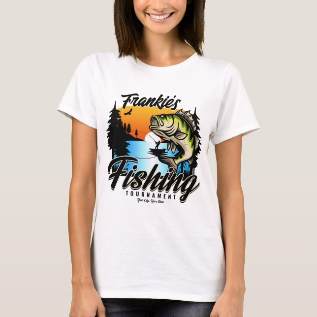 Personalized Fishing Tournament Fish Angler Trout  T-Shirt (Front)