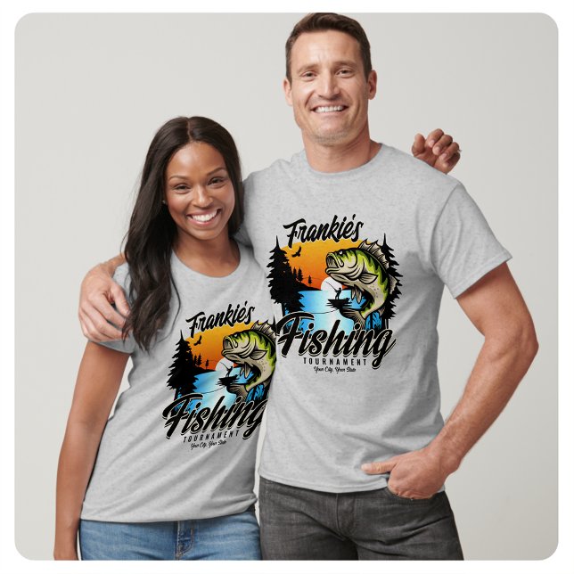 Personalized Fishing Tournament Fish Angler Trout  T-Shirt (Creator Uploaded)