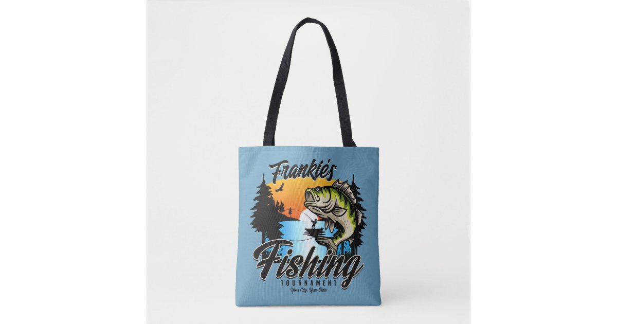 Personalized Fishing Tournament Fish Angler Trout Tote Bag
