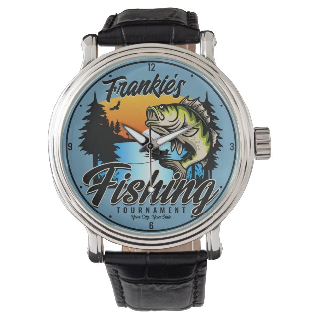 Personalized Fishing Tournament Fish Angler Trout Watch (Front)