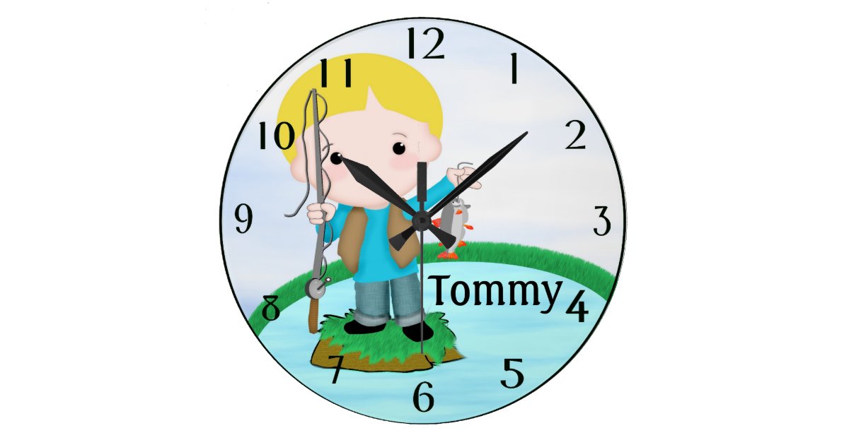 Personalized Fishing Wall Clock