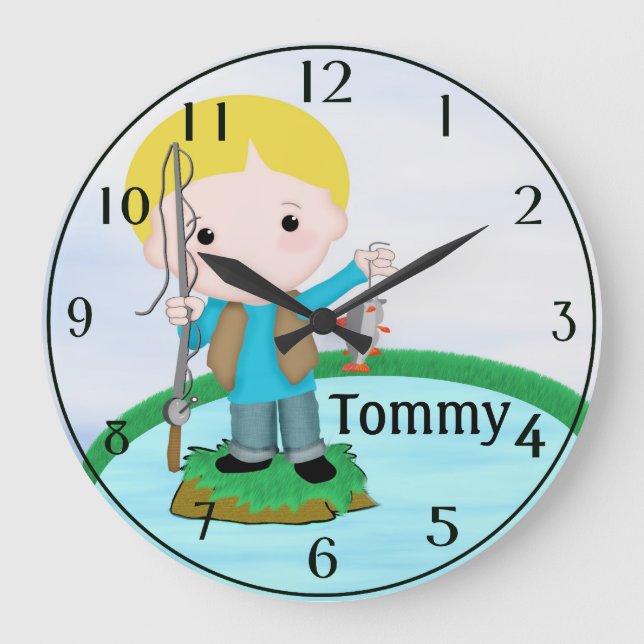 Personalized Fishing Wall Clock (Front)
