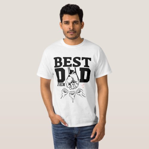 Personalized Fist Bump Dad With Kids NameT_Shirt T_Shirt