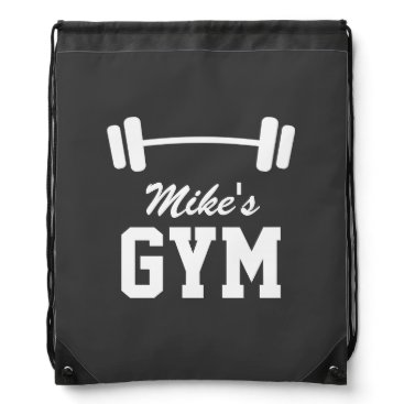 Personalized fitness gym drawstring backpack bag