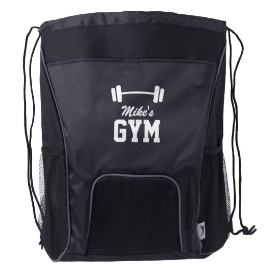 Personalized fitness gym drawstring backpack bag