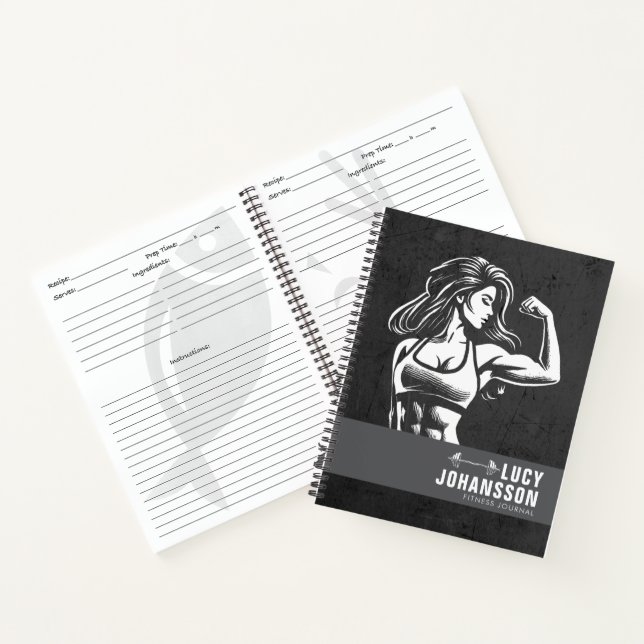 Personalized Fitness Journal Daily Exercise Diary (Inside)