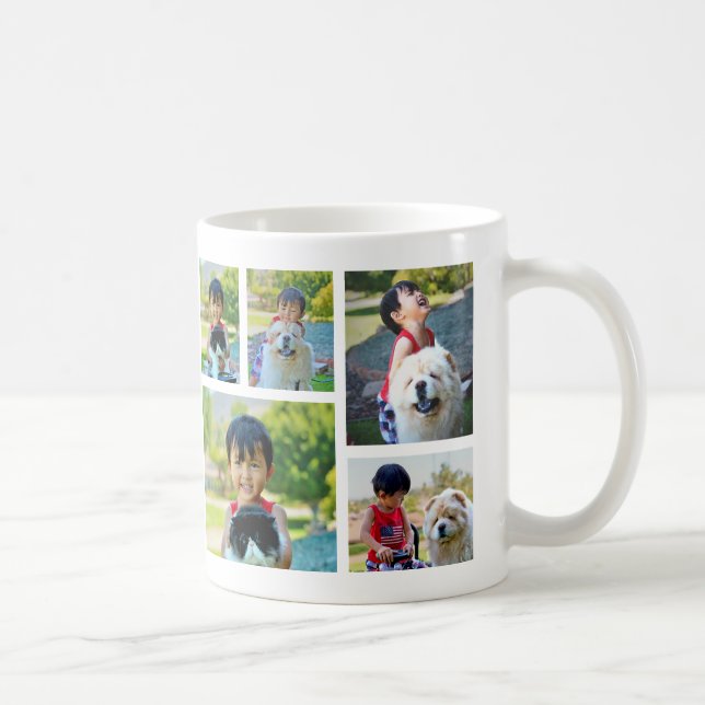 Personalized Five Photo Collage 2-Sided Coffee Coffee Mug (Right)