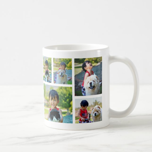 Personalized Five Photo Collage 2-Sided Coffee Mug (Right)
