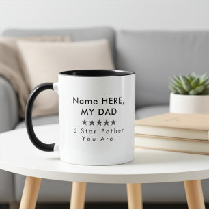 Personalized Five Star Rating Coffee Mug