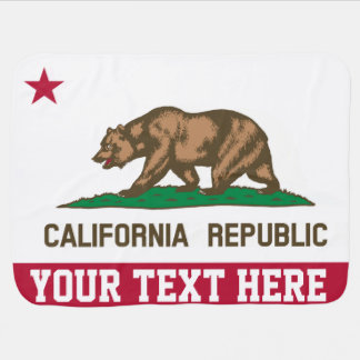 Personalized Flag of California Republic Baby Blanket
