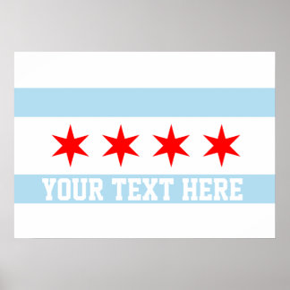 Personalized Flag of Chicago Poster