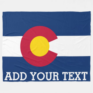 Personalized Flag of Colorado Fleece Blanket