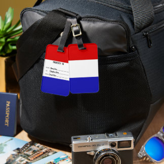 Personalized Flag Of France Luggage Tag