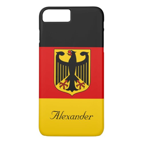 Personalized Flag of Germany with Coat of Arms iPhone 8 Plus7 Plus Case
